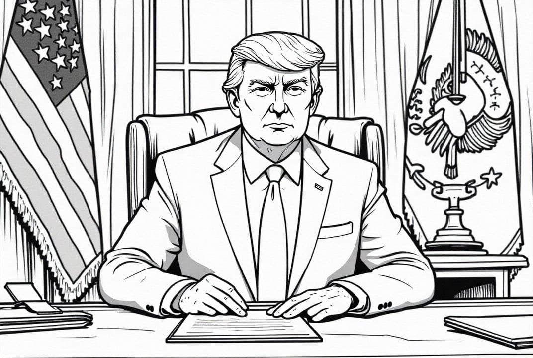President Donald Trump in the Oval Office