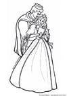 Coloring pages prince and princess