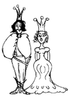 Coloring pages prince and princess