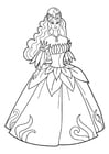 Coloring page princess at party