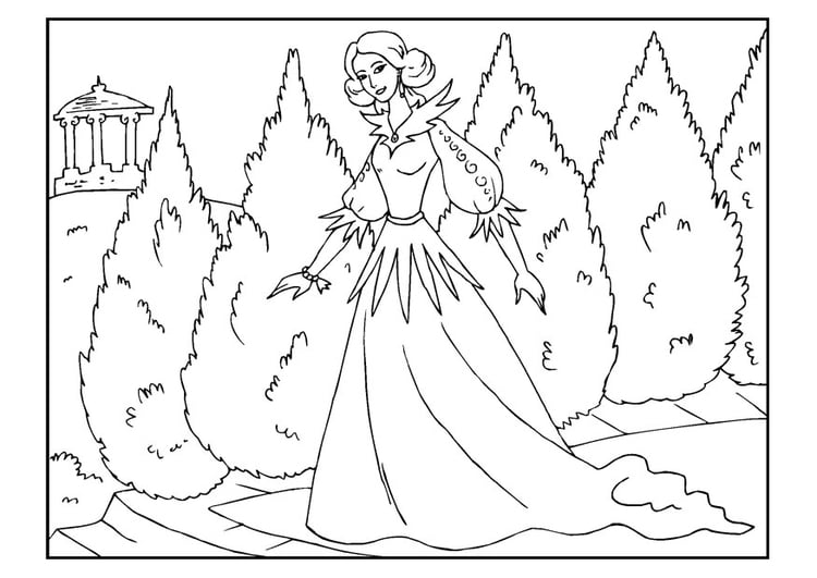 Coloring page princess