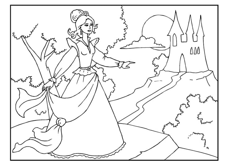 Coloring page princess