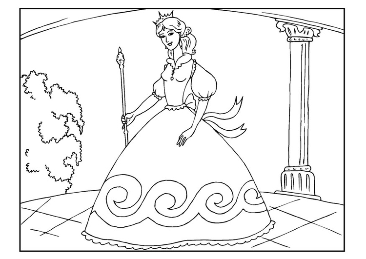 Coloring page princess