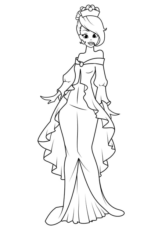 Coloring page princess