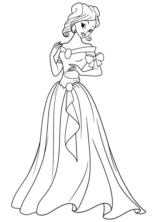 Coloring page princess