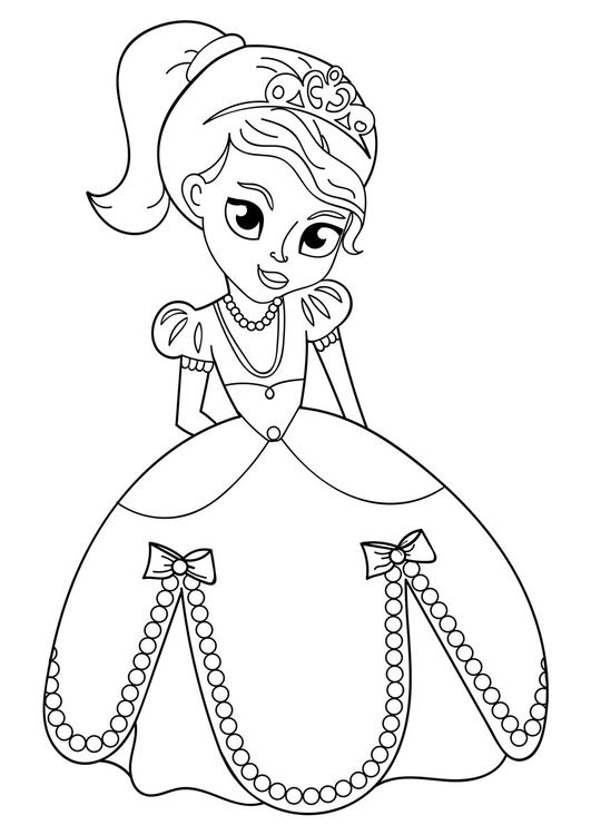 Coloring Page princess - free printable coloring pages - Img 31034