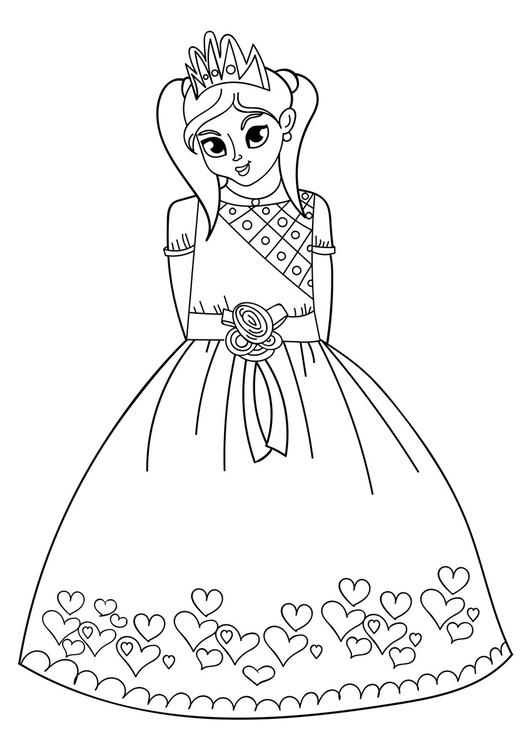 Coloring page princess