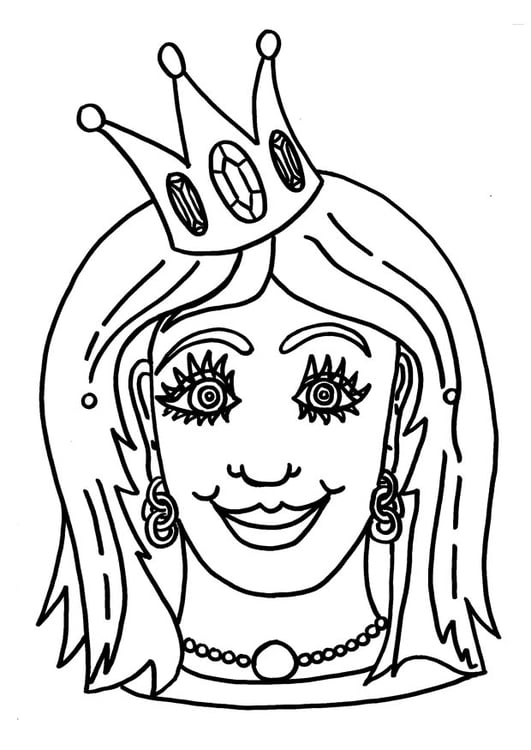 Coloring page Princess mask