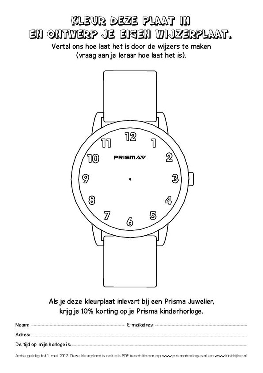 Coloring page Prisma Watch