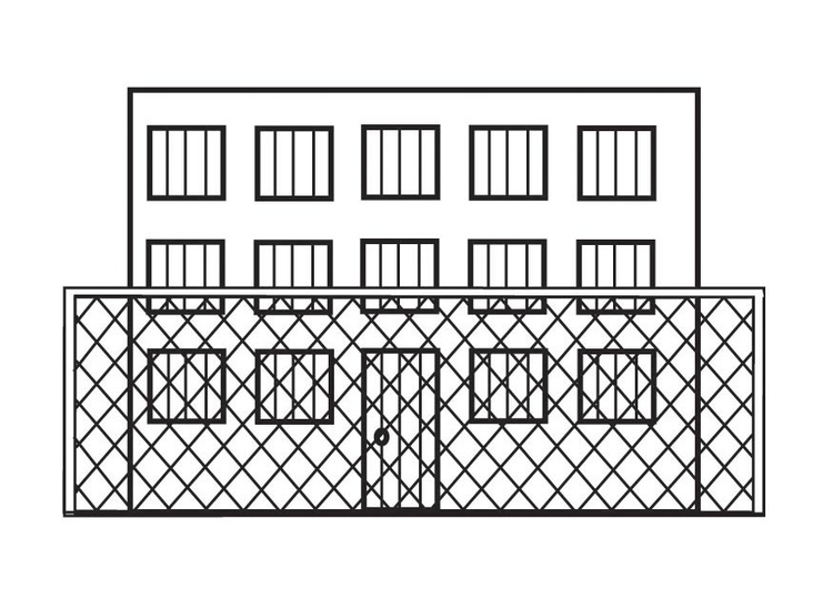 Coloring page prison