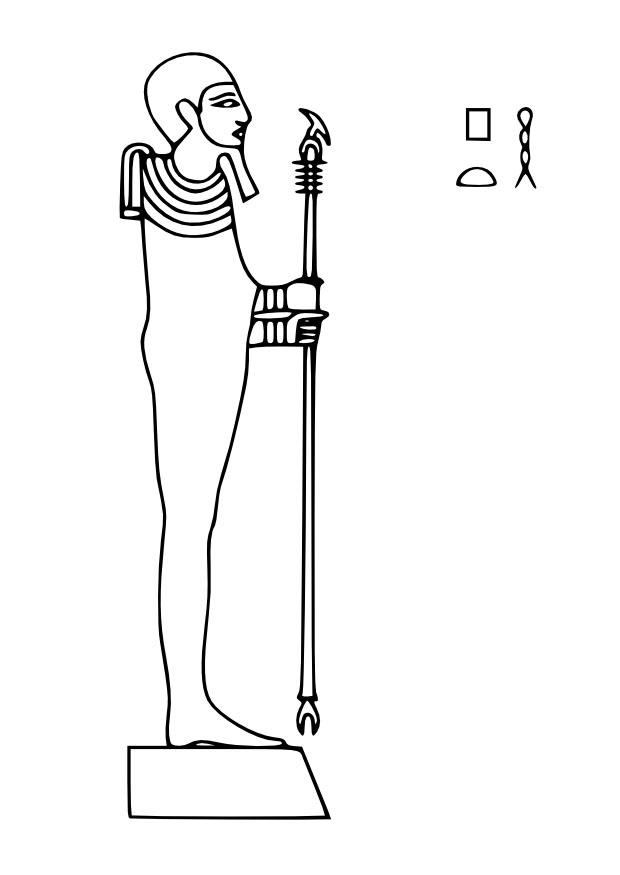 Coloring page Ptah