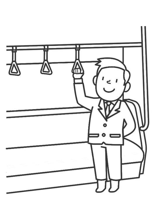 Coloring page public transport