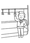 Coloring page public transport