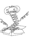 Coloring pages pumpkin in box