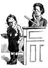 Coloring pages pupil and teacher