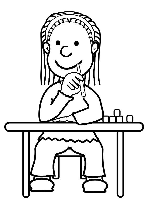 Coloring page pupil