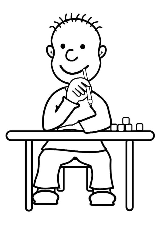 Coloring page pupil