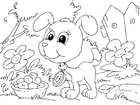coloring-page puppy
