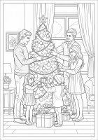 putting up the Christmas tree together