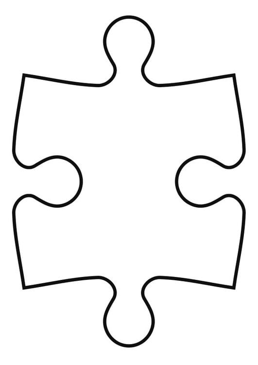 Coloring page puzzle piece