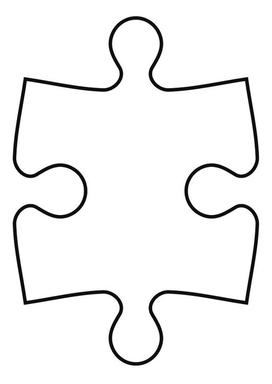 Coloring Page puzzle piece - free printable coloring pages - Img 27119