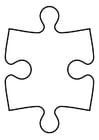 Coloring page puzzle piece