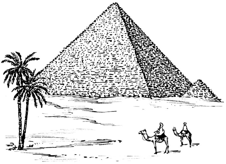 Coloring page Pyramid