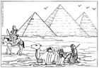 Coloring page Pyramids of Giza