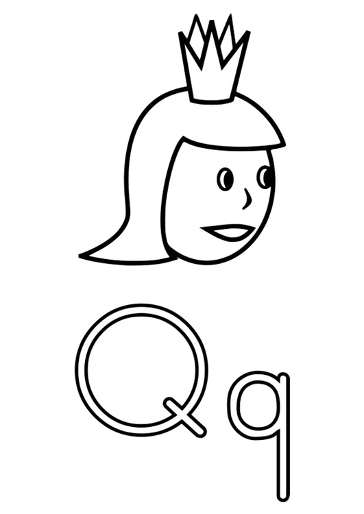 Coloring page q