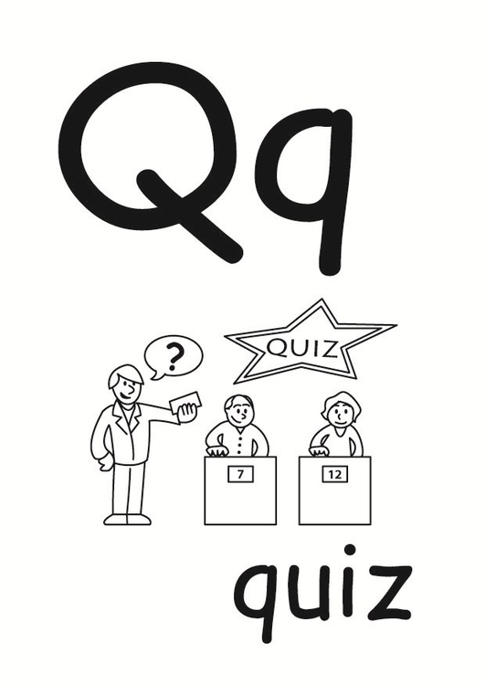 Coloring page q