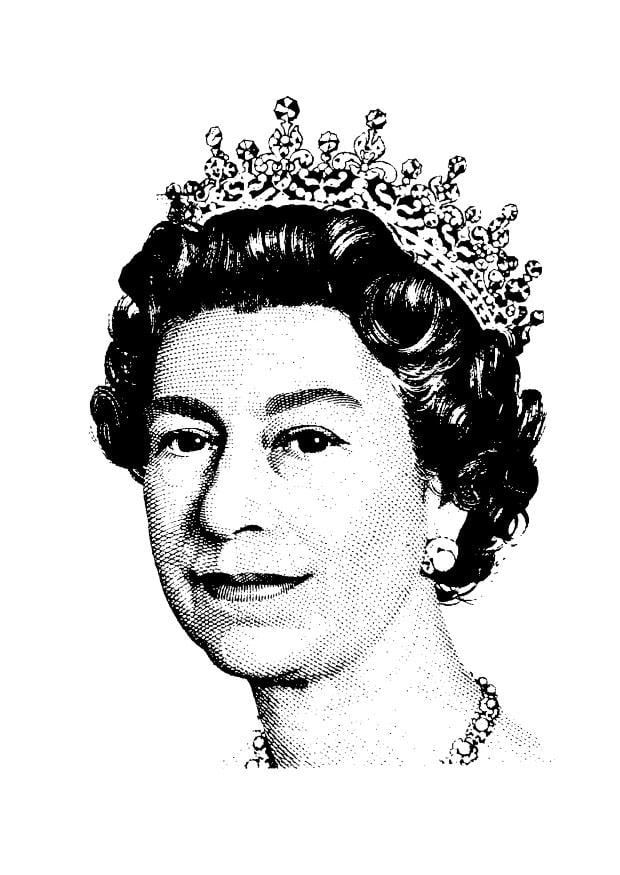 Coloring page Queen Elizabeth II