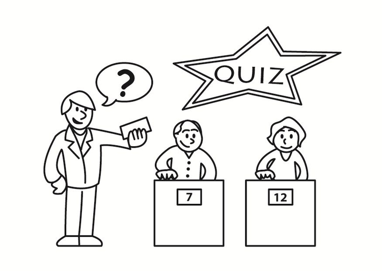 Coloring page quiz