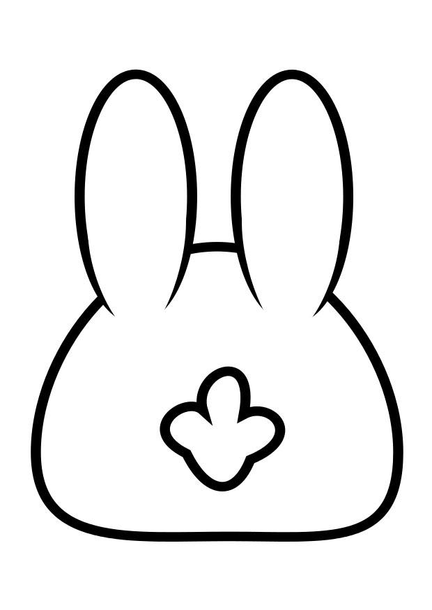 Coloring page rabbit - back