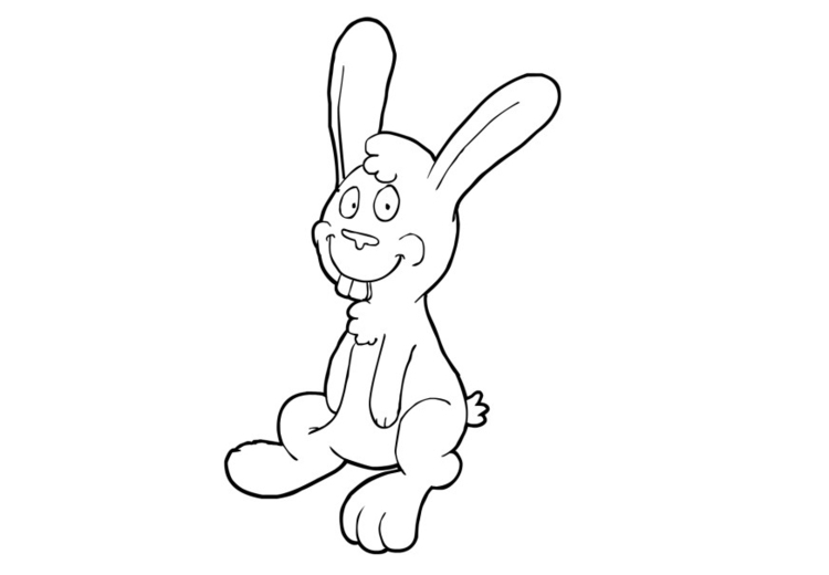 Coloring page rabbit