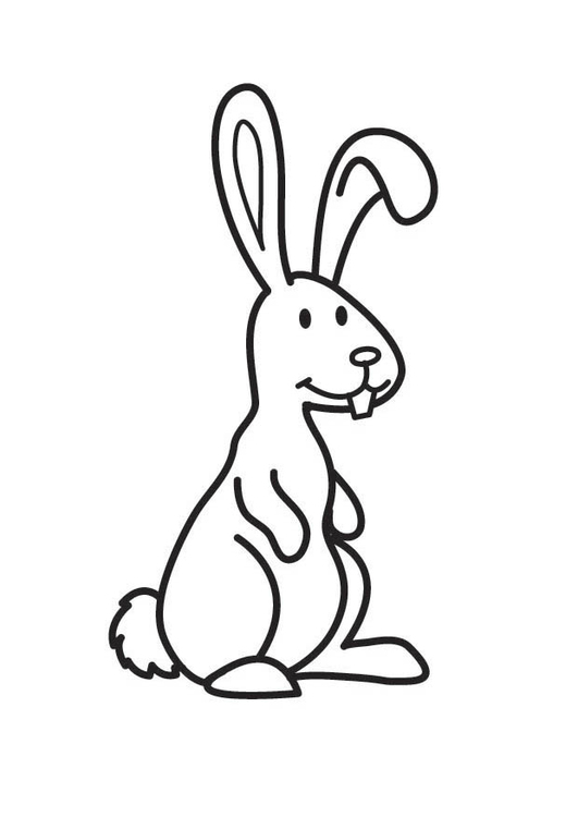 Coloring page rabbit