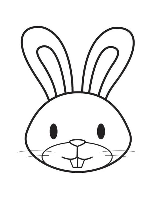 Coloring page Rabbit Head