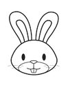 Coloring page Rabbit Head