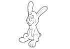 Coloring page rabbit