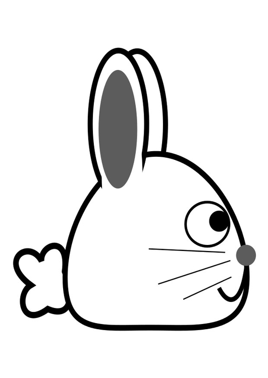 Coloring page rabbit - side