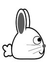 Coloring page rabbit - side