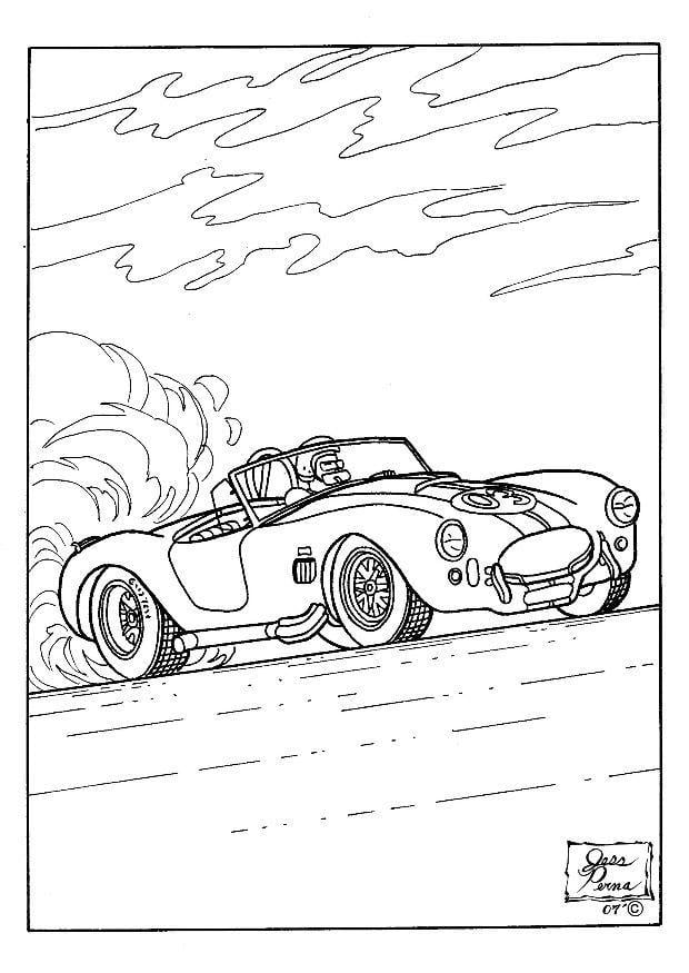 Coloring page race car