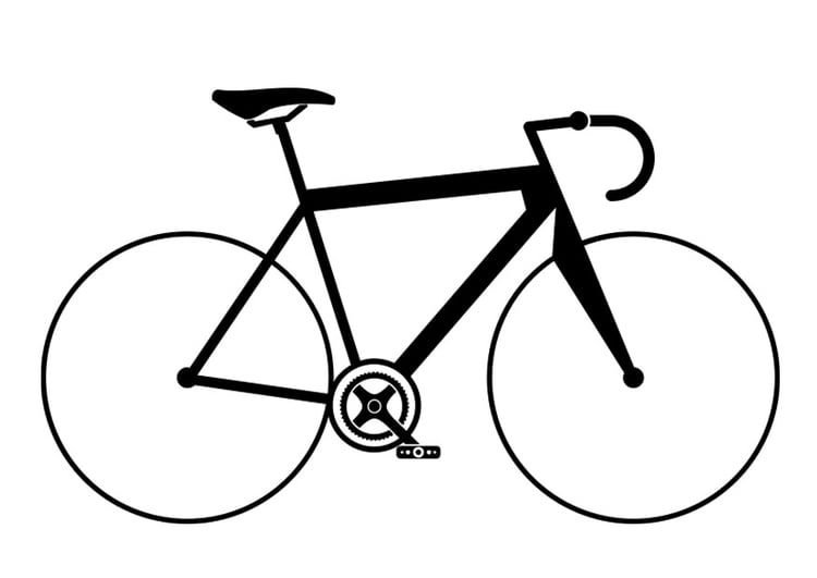 Coloring page racing bicycle