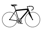 Coloring page racing bicycle