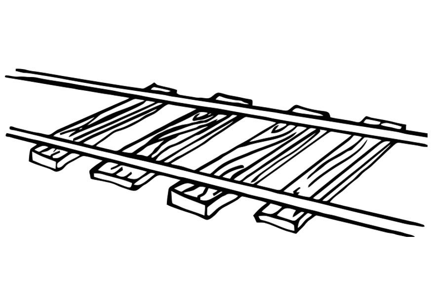 Coloring page railway