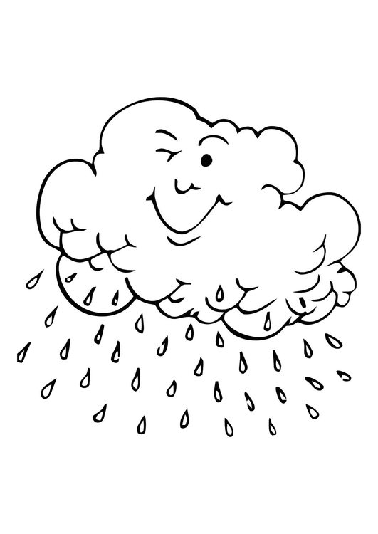 Coloring page raincloud