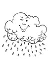 Coloring page raincloud