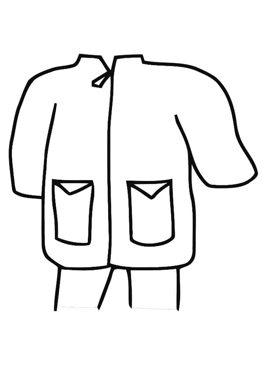 Coloring page raincoat - parka