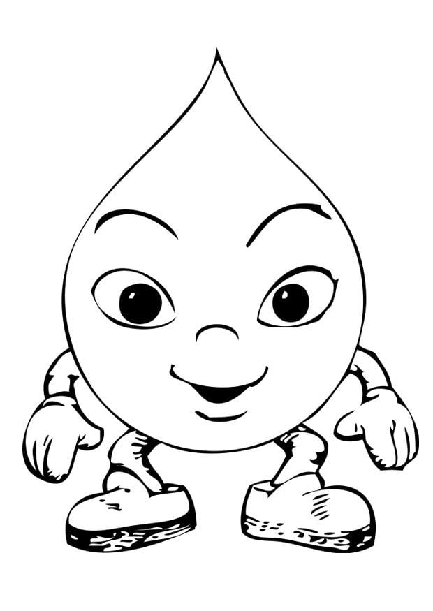 Coloring page raindrop