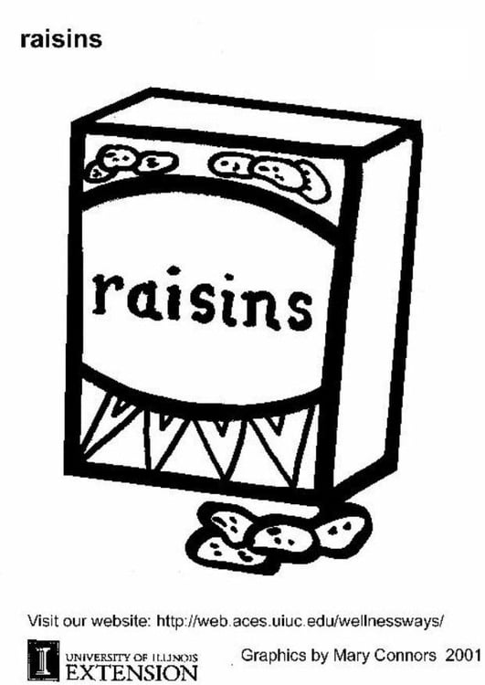 Coloring page raisins