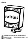 Coloring pages raisins